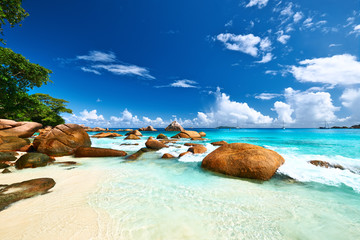 Beautiful beach at Seychelles