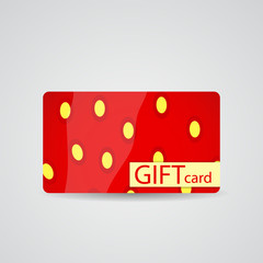Abstract Beautiful Strawberry Gift Card Design, Vector Illustrat