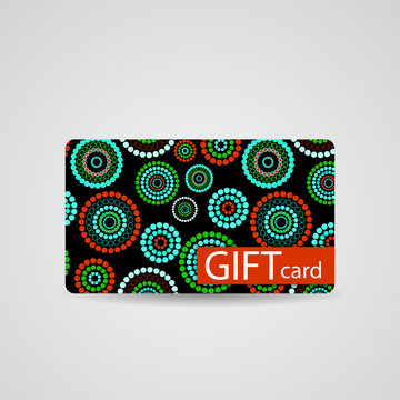 Abstract Beautiful Gift Card Design, Vector Illustration