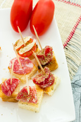 Finger food salami