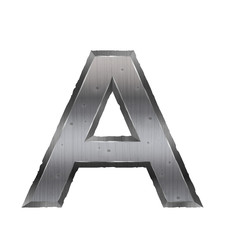 3d metal letter A