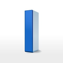 3d blue alphabet I