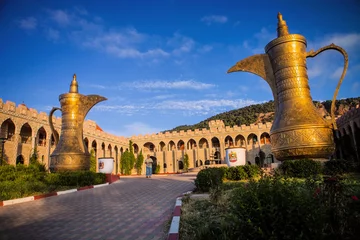 Foto op Canvas huge jars decorate the courtyard, Morocco © vladislav333222