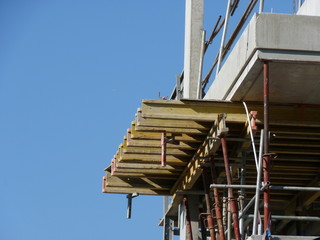 étaiement d'une dalle chantier de construction