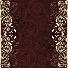 Abstract floral grunge background illustration.