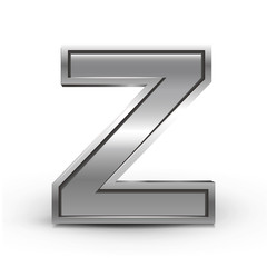 3d metal letter Z