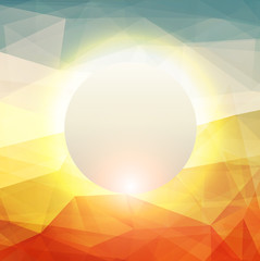 Abstract background with glowing sun, warm texture design