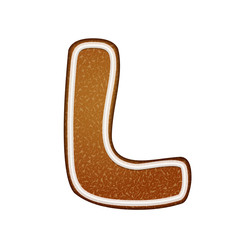 3d lovely gingerbread cookie alphabet L