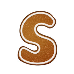 3d lovely gingerbread cookie alphabet S