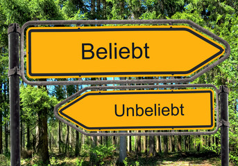 Fototapeta premium Strassenschild 41 - Beliebt