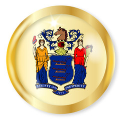 New Jersey Flag Button