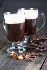 traditional strong irish coffee