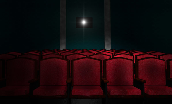 Illustration of an Empty Movie Theater