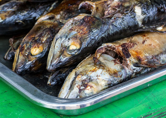Grilled fish, saba shioyaki japanese food