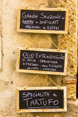 Signs of Tuscan restaurants