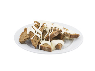 Toast with garlic and cheese