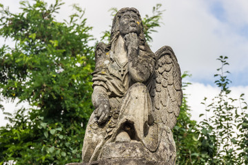 Fototapeta na wymiar Statue of an angel. Cathedral of Saints Peter and Paul, Kamenetz