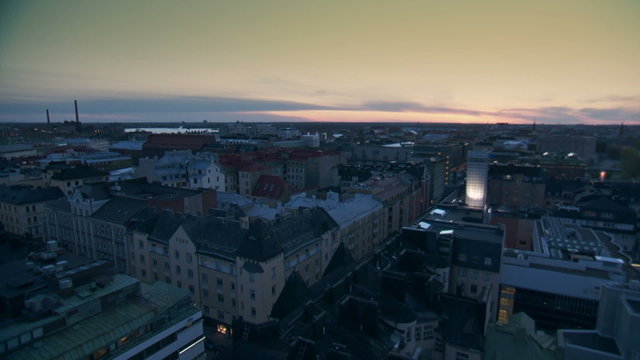 Finland Helsinki city sunset time lapse