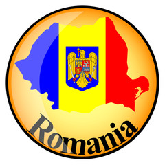 orange button with the image maps of Romania