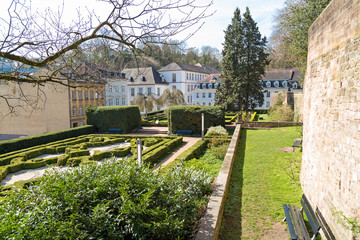Garden of the castle in Saarbrucken