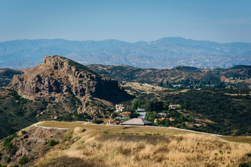 View of the Santa Monica Mountains from Decker Canyon Road, in M