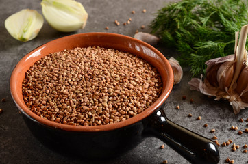 Buckwheat in a bowl