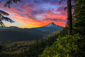 Beautiful Vista of Mount Hood in Oregon, USA