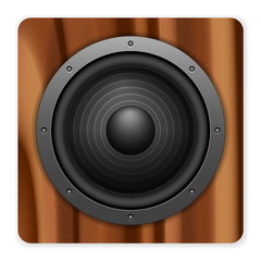 wooden sound speaker icon