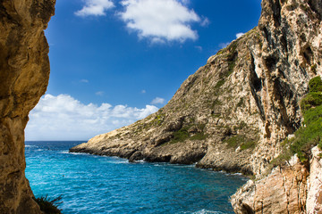 Fototapeta premium blue sea of the island of Gozo in Malta