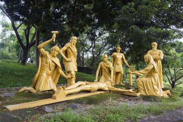 11th Station: Jesus is nailed to the cross