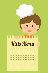 Kids menu design.