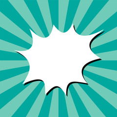 Comic empty speech bubble