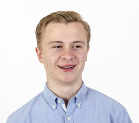 laughing teenage boy