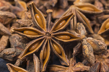 Star anise closeup