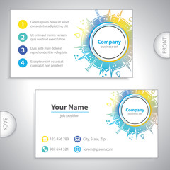 business card - science and research - molecular analysis