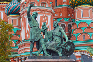 Fototapeta na wymiar The Monument to Minin and Pozharsky, Moscow