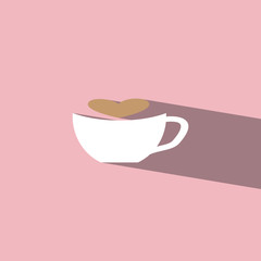 coffee latte art flat icon  vector illustration eps10