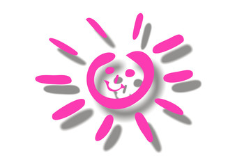 pinkfarbener Sonnenschein, Sonne