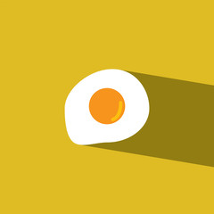 fried eggs flat icon  vector illustration eps10