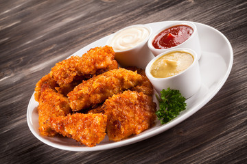 Fried chicken nuggets