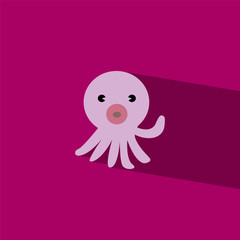squid flat icon  vector illustration eps10