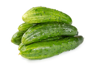 Pile of fresh cucumbers