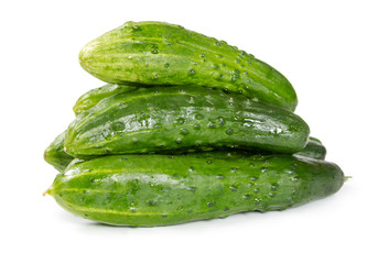 Pile of fresh cucumbers