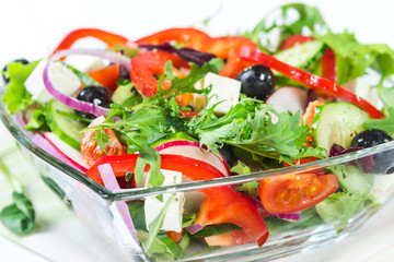 Salad with fresh vegetables