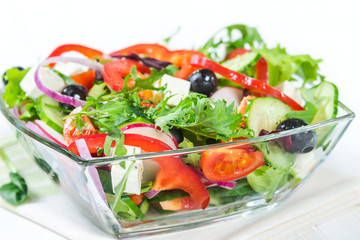 Salad with fresh vegetables