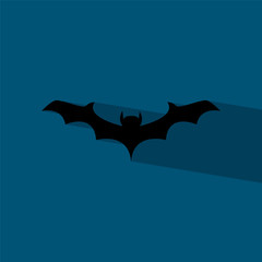 bat flat icon  vector illustration eps10