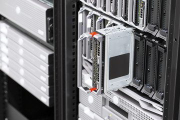 Blade server rack in large datacenter