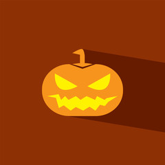 pumpkin halloween flat icon  vector illustration eps10