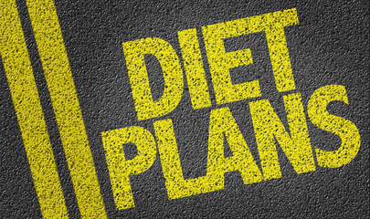 Diet Plans written on the road