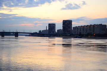 View of Neva River in St.Petersburg.